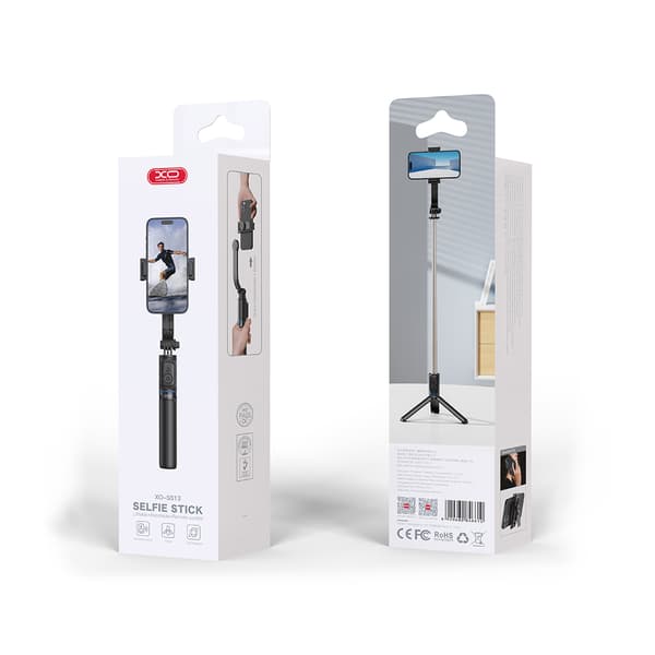 XO selfiepinne Bluetooth stativ SS13 svart 106cm svart