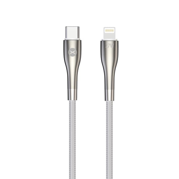 Forever Sleek kabel USB-C - Lightning 1,0 m 27W vit vit