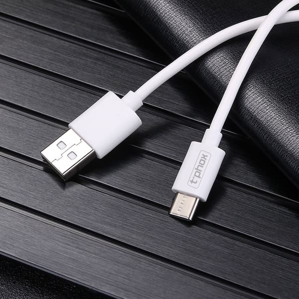 T-PHOX kabel EXCEED USB-C vit 1M vit