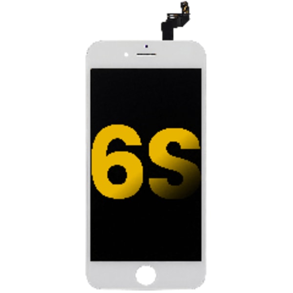 LCD-enhet med stålplatta för iPhone 6S (renoverad) (vit)
