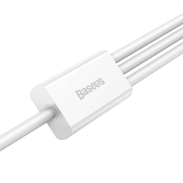 Baseus kabel 3in1 Superior USB - Lightning + USB-C + microUSB 1,5 m 3,5A vit vit