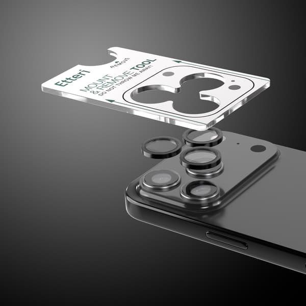 Etteri Camera Lens Protector for iPhone 17 Pro / 17 Pro Max Black