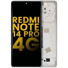 OLED-enhet med ram för Xiaomi Redmi Note 14 Pro 4G (renoverad) (Ocean Blue)
