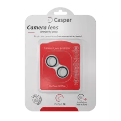 Casper Kameralinsskydd för iPhone 15 / 15 Plus (blå) (Klar) blå