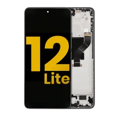 OLED-enhet med ram för Xiaomi 12 Lite (renoverad) (svart) svart