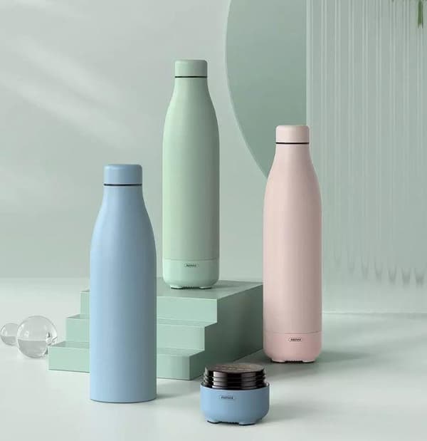 TERMOS MED TRÅDLÖS HÖGTALARE 500ML RB-M5 BLUETOOTH 5.0 BLÅ/BLÅ