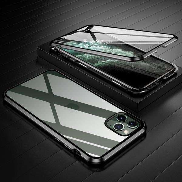 Doubel magnet fodral för iphone 11 pro max|svart