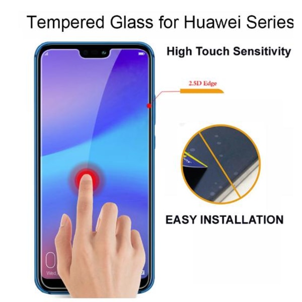 HELTÄCKAND Härdat Glas På Huawei P20 pro 10D