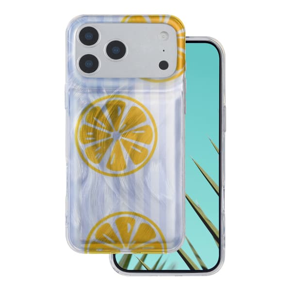 Ultra Trendy Summer-fodral för iPhone 17 Pro Max 6,9\" citron
