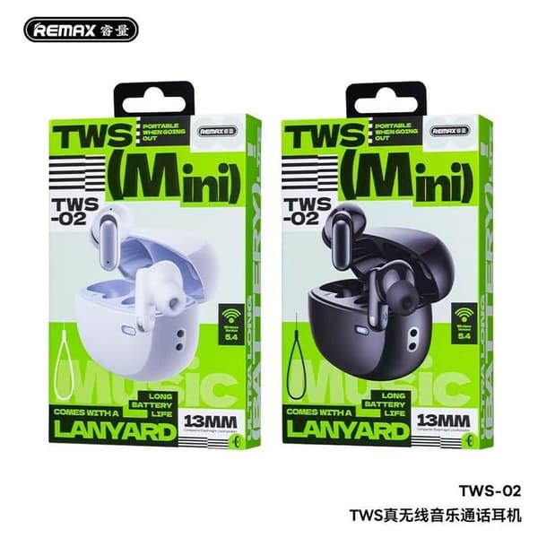 BLUETOOTH HÖRLURAR REMAX TWS-02 SVART BT 5.4