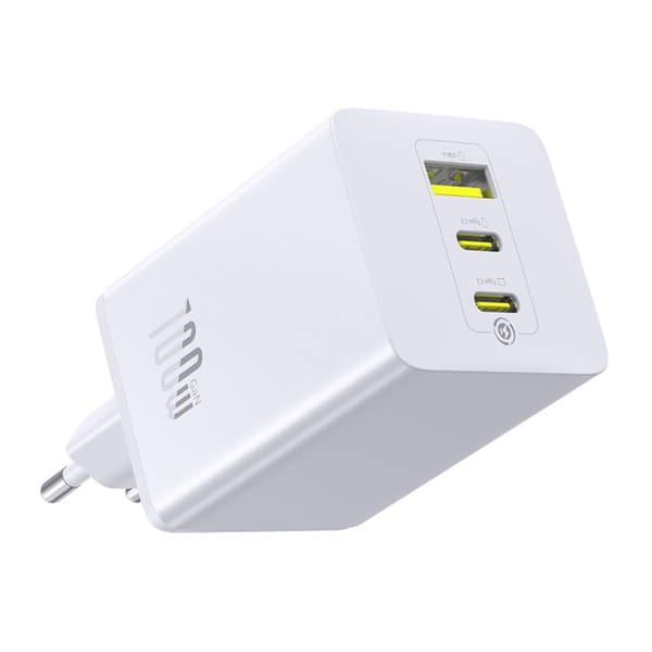 Baseus EnerFill FE11 väggladdare 100W 2C+U EU Moon White