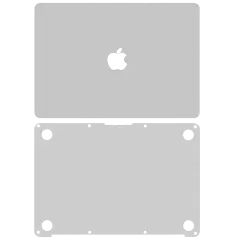 2-i-1 (topp, botten) skal för MacBook 12\" A1534 (2015-2017) (silver)