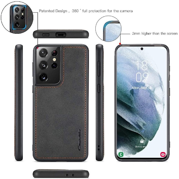 CaseMe 018 för iphone 12 Plånboksfodral|brun brun