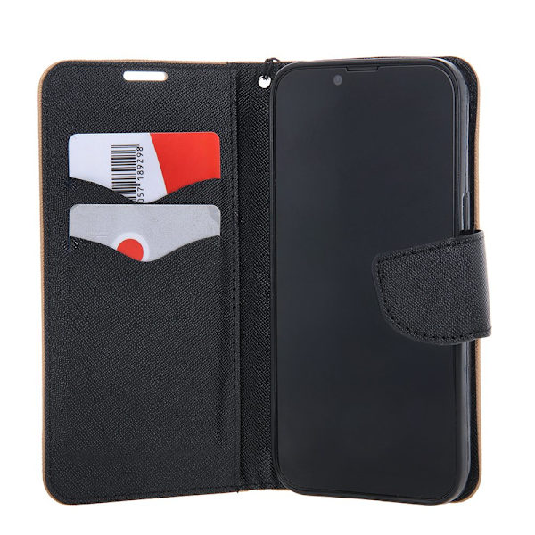 Smart Fancy etui til Samsung Galaxy A16 sort-guld black