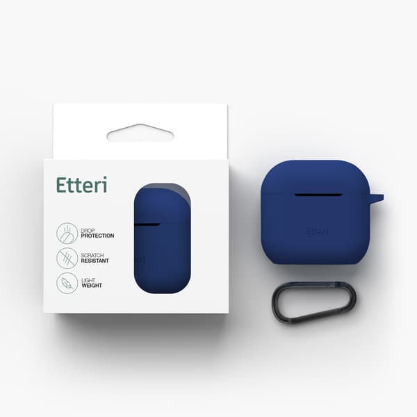 Etteri silikonfodral för AirPods 4 mörkblå