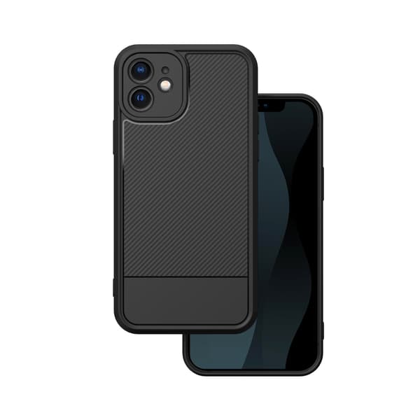 Enkelt kolfodral för iPhone 12 6,1\" svart