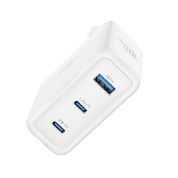 XO Wall Charger CE35 PD 100W 2x USB-C 1x USB White