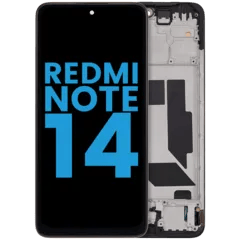 LCD-enhet med ram för Xiaomi Redmi Note 14 4G (EU-version) (Eftermarknad: Incell) (Alla färger) röd