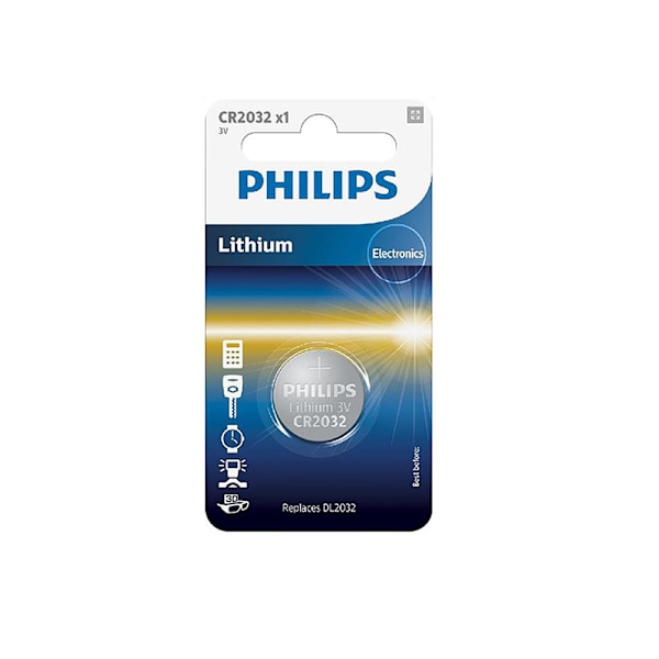 Batteri PHILIPS CR2032 Litium 1st Blister