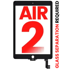 Digitizer för iPad Air 2 (OCA förinstallerad och glasseparation krävs) (Eftermarknad Plus) (Svart)
