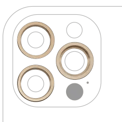 Bakre kameraram endast för iPhone 12 Pro (Guld) (3-delat set)