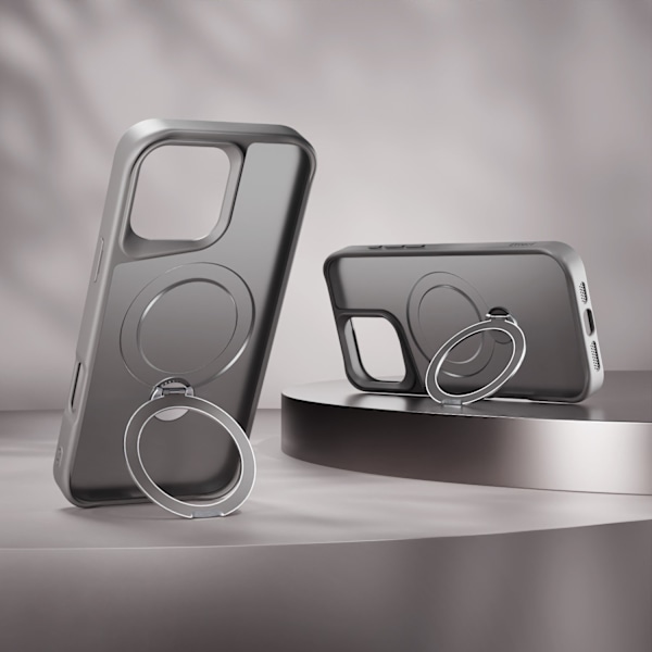 Etteri Matt Mag Ring-fodral för iPhone 16 grå grå