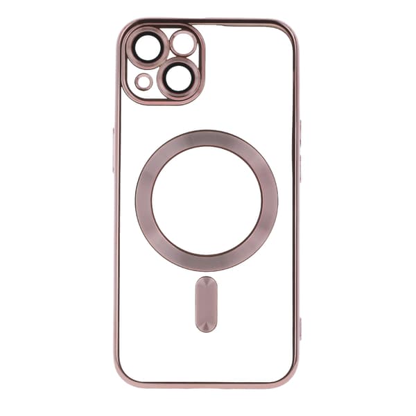 Färgad krom Mag skal för iPhone 17 Pro roséguld öppen ring gul