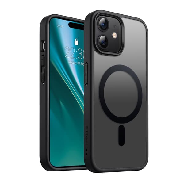 Etteri Matt Mag Case for iPhone 12 / 12 Pro 6.1\" Black