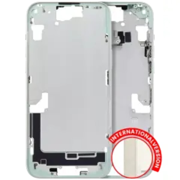 Mellanramshölje med smådelar för iPhone 15 Plus (EU / Global version) (Eftermarknad Plus) (Grön)