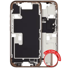 Mellanramshölje med smådelar för iPhone 16 Pro (EU / Global version) (Begagnad OEM-dragning: Klass A) (Desert Titanium)