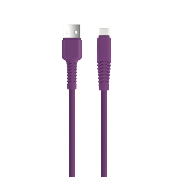 Setty-kabel USB - USB-C 1,5 m 2,1A KSA-C-1.5219 lila