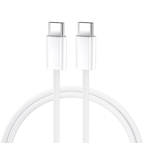 BWOO-kabel USB-C - USB-C 2m 60W vit