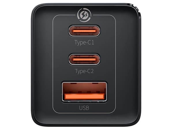 Baseus GaN5 Pro Strömforsyningsadapter 65Watt svart