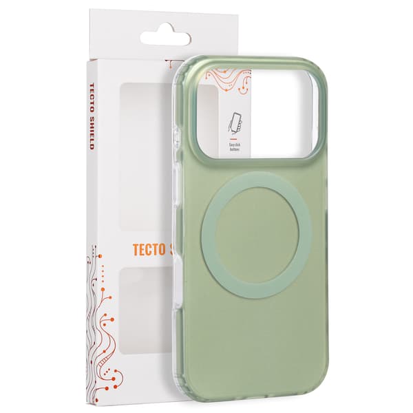 Tecto Shield Mistiq Mag skal för iPhone 17 Pro / 18 Pro oliv