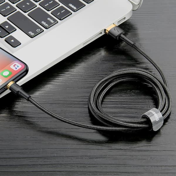 Baseus kabel Cafule USB - Lightning 3,0 m 1,5A guld-svart svart