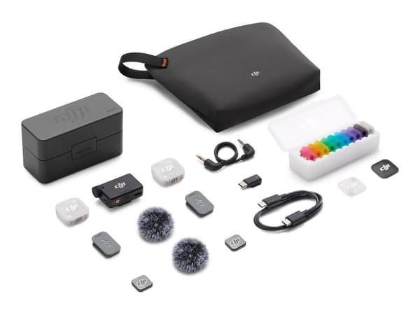 DJI Mic Mini 2 Trådlös mikrofonsystem trådlös Kablet vit