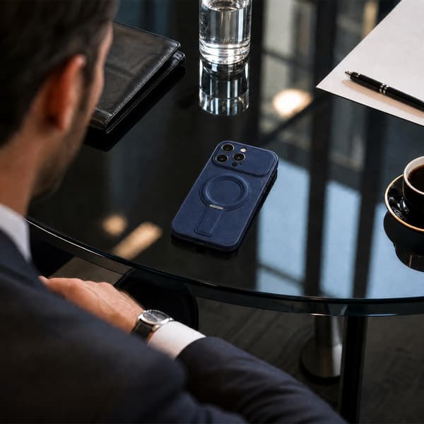 Luxgrip Mag skal för iPhone 15 mörkblå