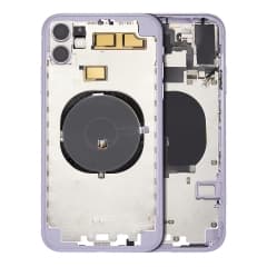 Baksida med förmonterade småkomponenter (utan bakstycke) för iPhone 11 (lila) lila