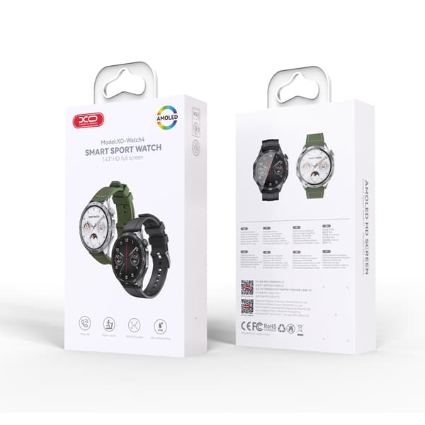 XO smartwatch Watch 4 Amoled svart