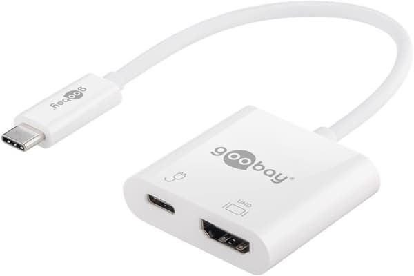 goobay Videoadapterkabel 2m vit