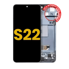 OLED-enhet med ram för Samsung Galaxy S22 5G (USA & internationell version) (renoverad) (grön) grön