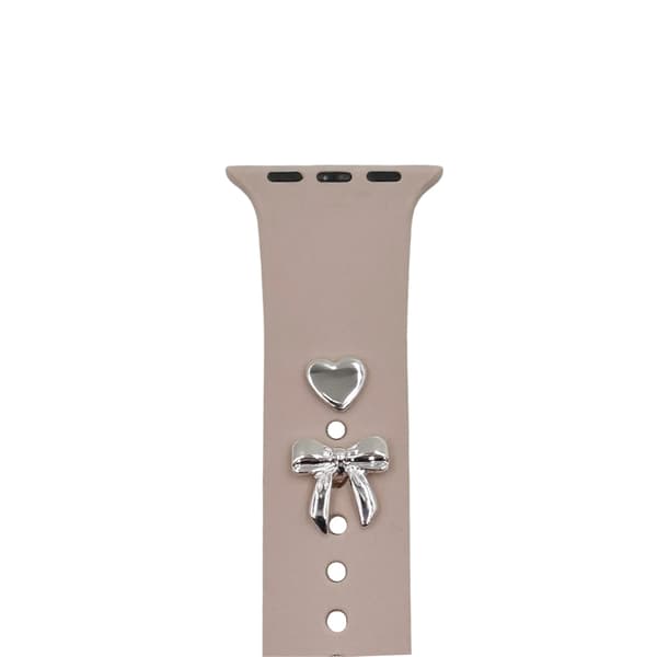 Pin Charms set för klockarmband rosett silver silver