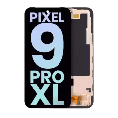 OLED-enhet med ram (med fingeravtryckssensor) för Google Pixel 9 Pro XL (äkta OEM) (alla färger)