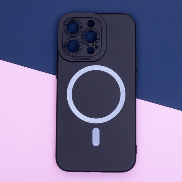 Silicon Mag-fodral för iPhone 16 Plus svart