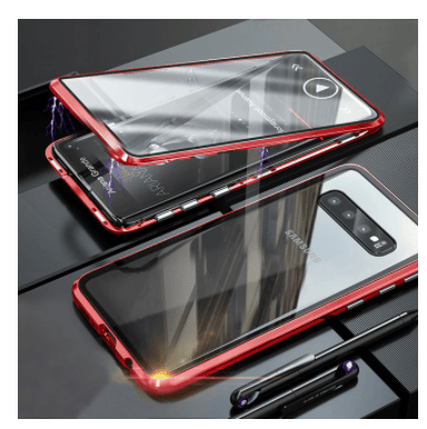 Dubbelsidig glasmagnet FÖR SAMSUNG s20|röd
