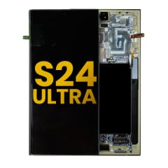OLED-enhet med ram för Samsung Galaxy S24 Ultra (monterad) (Titanium Yellow)