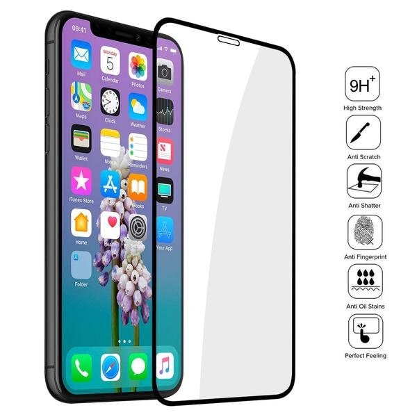 2 st heltäckande Härdat Glas för Iphone 11 pro Max/ Xs max
