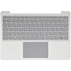Toppfodral med tangentbord (ANSI US) och styrplatta för Microsoft Surface Laptop Go (1943) (silver)