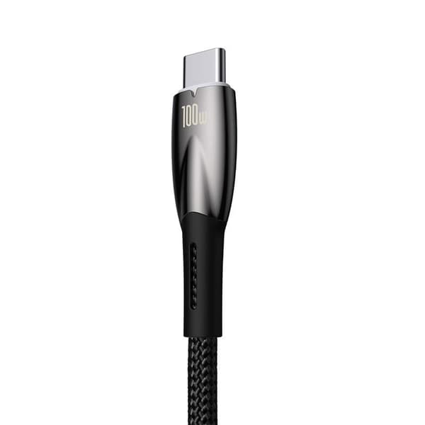 Baseus-kabel Glimmer USB - USB-C 1,0m svart 100W svart