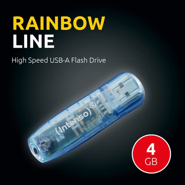 Intenso Rainbow Line 4GB USB 2.0 USB-minne Transparent